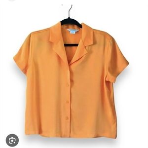 Club Monaco Vibrant Orange Short Sleeve Top Size Xs Like New